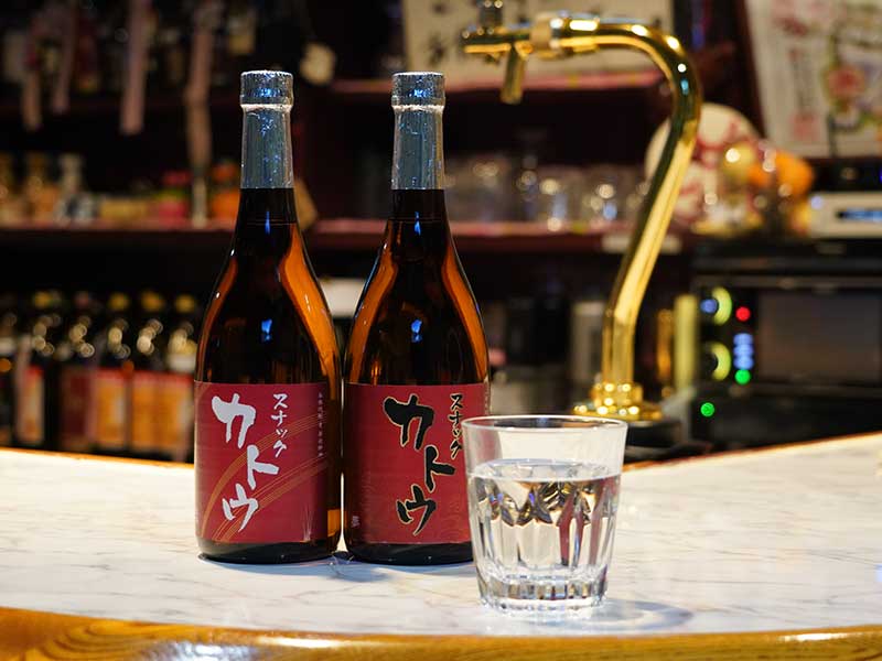 スナックカトウ　オリジナルラベル　芋焼酎